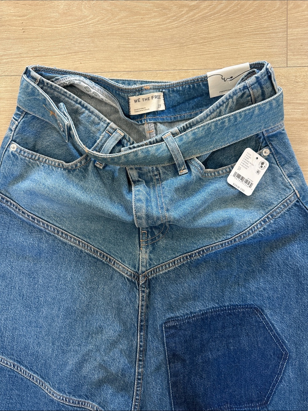 NWT We The Free Piece of Work Denim Midi Skirt - Picture 4 of 6